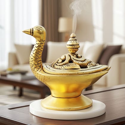Brass Showpiece Duck Shape Loban, Bakhoor Dan (BSMAS1681 C)