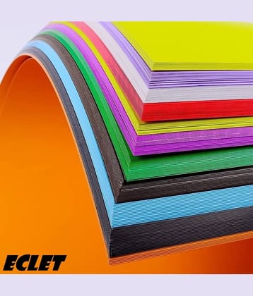 ECLET A4 100 Coloured Sheets (10 Sheets each color)Copy Printing /Art and Craft Paper Double Sided Coloured Origami Folding DIY Craft Smooth Finish use in Home, School, Office Stationery Children's Day Gift, Birthday Gift, Party Favors,christmas decor etc