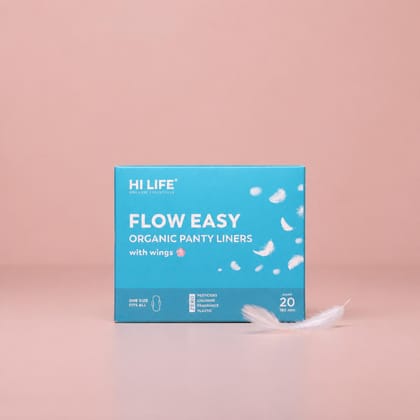 Flow Easy Organic Panty Liners With Wings Pack of 20