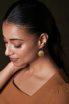 Silver mother of pearl hoops with MOP circle