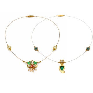 Invisible Chain 1 Layer,Multicolour and Dark Green Colour, 2 Qty Invisible Chain 1 Layer,Multicolour and Dark Green Colour, 2 Qty