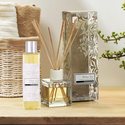 Rosemoore White Tea Scented Reed Diffuser & Refill Oil Combo
