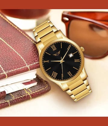 EEWHI Gold Brass Analog Men's Watch