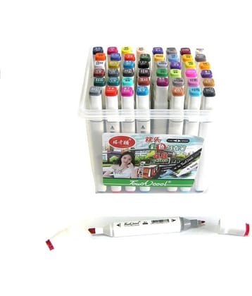 Gifmor 48 Color Touchcool Alcohol Based Dual Tip For Sketching, Coloring & Illustration Fine And Broad Nib Sketch Pens (Set Of 1, Multicolor)
