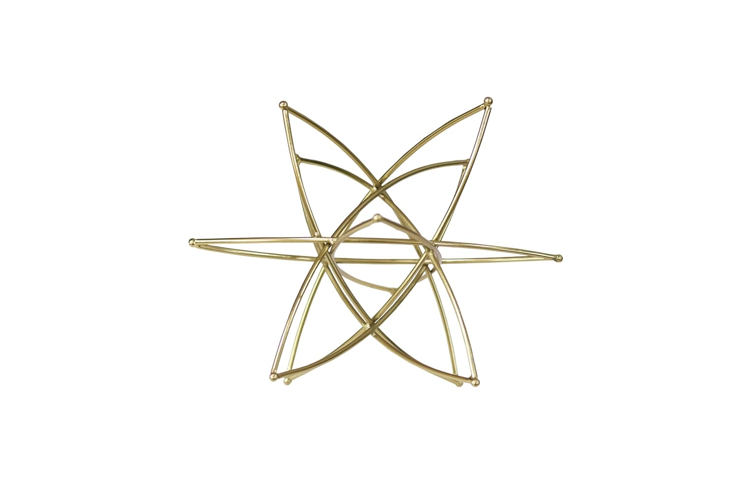 Cocovey Golden Starburst Metal Table Decor Elegant Home Accent 15 x 15 x 15 cm Pack of 1