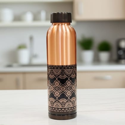 Premium Copper Water Bottle 900 ML | Ayurvedic Health & Hydration Bottle , Height : 10.5 Inch (BCMAS202 L)