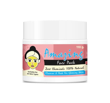 Preach Pharma Amazing Face Pack, DE-TAN with Saffron, Multani Mitti, Chia Seeds, Flax Seeds and White Chandan for Smooth, Bright Skin, Reduces Pigmentation and Wrinkles & D- TAN 110gm Preach Pharma Amazing Face Pack, DE-TAN with Saffron, Multani Mitti, C