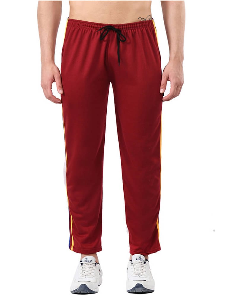 IndiWeaves Maroon Fleece Men's Trackpants ( Pack of 1 )