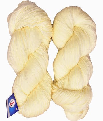 Knitting Yarn 3 ply Wool, Cream 200 gm  Best Used with Knitting Needles, Crochet Needles Wool Yarn for Knitting.