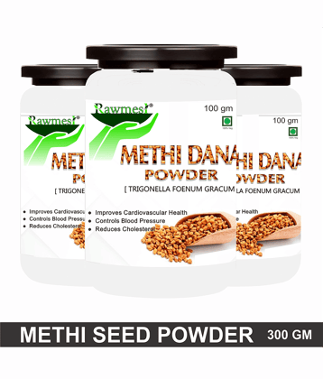 Rawmest Methi Dana, Fenugreek Seeds, Methi Powder 300 Gm Pack of 3
