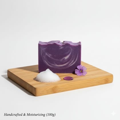 Baramati Purple Artisan Wine Base Soap Bar - Handcrafted & Moisturizing (100g)