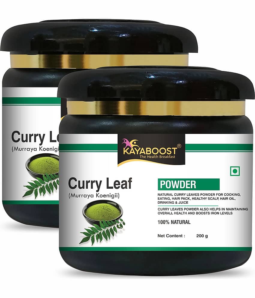 KAYABOOST Curry Leaves Powder for Hair Growth, Eating, Food, Pack of 2 (400 g)