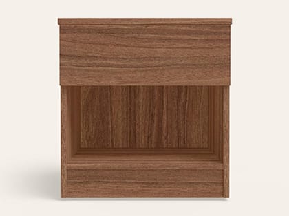 Zyne Engineered Wood Bedside Table - 1-Year Warranty, Brown