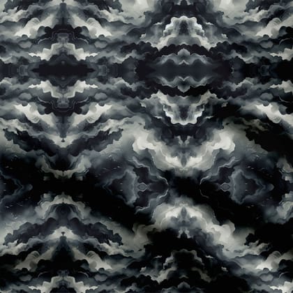 Cloudy Smokey Dilution Print Fabric-Cotton