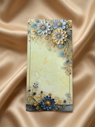 The Blue Gulnaar Envelope – Elegant Modern Money Envelope for Stylish Gifting
