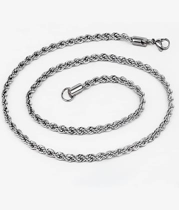 FASHION FRILL Silver Plated Chain ( Set of 1 )