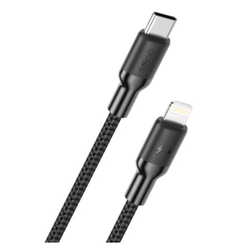 Walta Elite Braided Wave 1 Pro Advance Type C to iPhone Charging Cable- Black