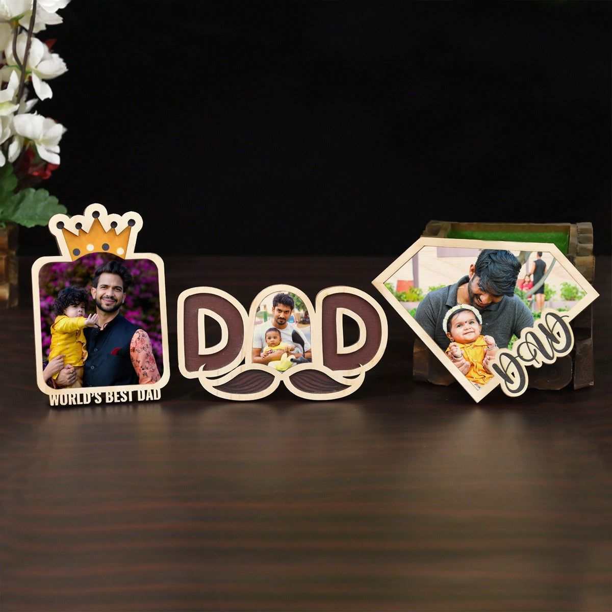 Fathers Day Shaped Fridge Magnets - Set of 3
