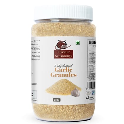 Fivestar Seasoning Dried Garlic Granules 600g, 100% Natural Lahsun, Rich in Iron, Easy to Cook, No Preservatives Fresh Garlic Seasoning (600g)