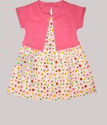 TRITI Pack of 1 Baby Girls Cotton Frock ( Pink )