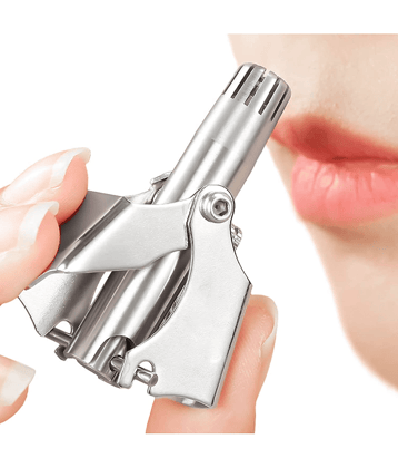 MAHADEV ENTERPRISE Manual Nose Trimmer Silver Cordless Nose Trimmer With 0 minutes Runtime