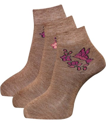 Dollar - Multicolor Woollen Women's Ankle Length Socks ( Pack of 3 )