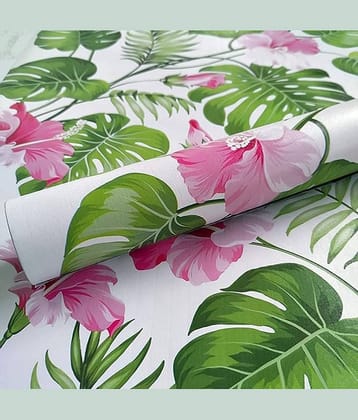 Wow Interiors Floral Wallpaper ( 45 x 500 ) cm ( Pack of 1 )