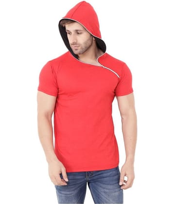 Tfurnish Cotton Blend Red Solids T-Shirt