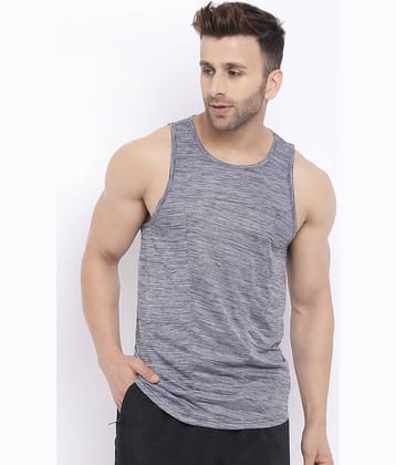 Chkokko Pack of 1 Polyester Gym Vest For Men ( Grey )