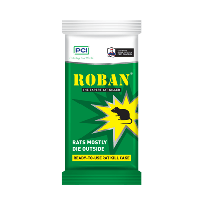 PCI Roban The Rat Killer Cake 100 G | Pack of 1 | Kills Rats Outdoors in One Feed | Effective Against All Types of Rats "