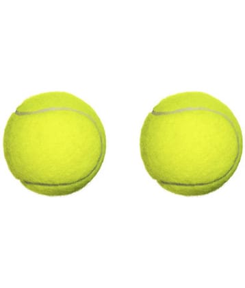 Emm Emm Pack of 2 Pcs Green-Yellow Cricket Tennis Ball