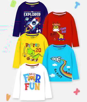 Trampoline Pack of 3 Boys Cotton Blend T-Shirt ( Multicolor )