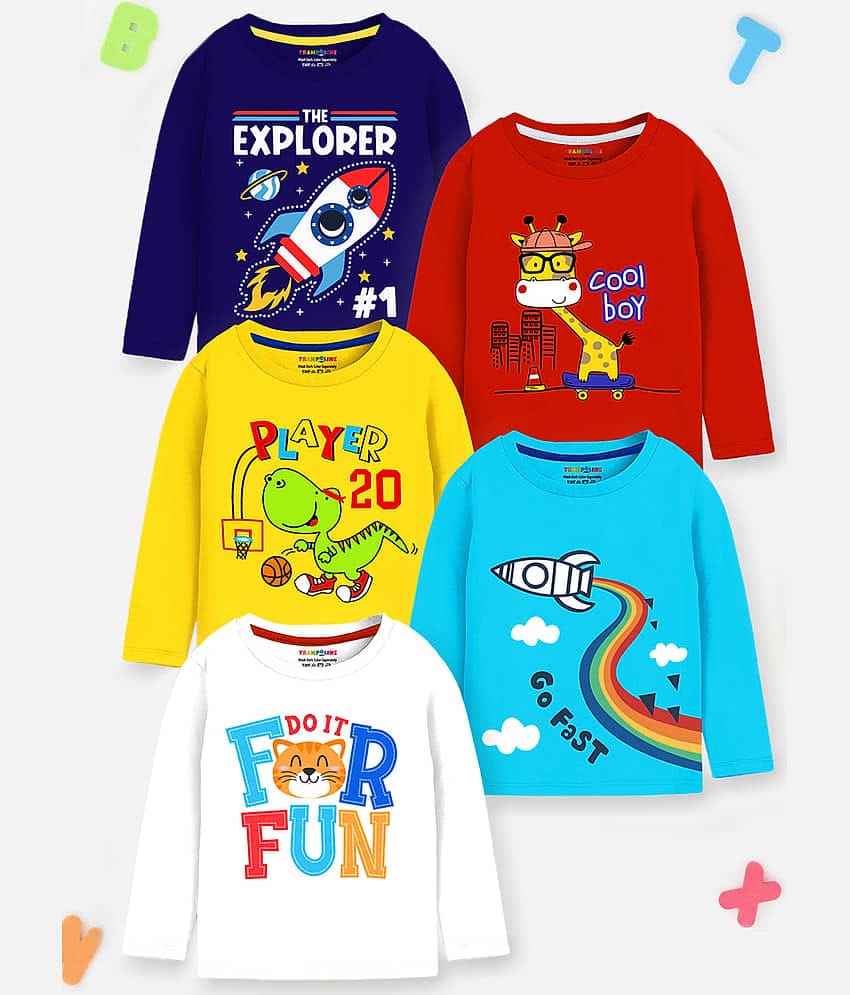 Trampoline Pack of 3 Boys Cotton Blend T-Shirt ( Multicolor )