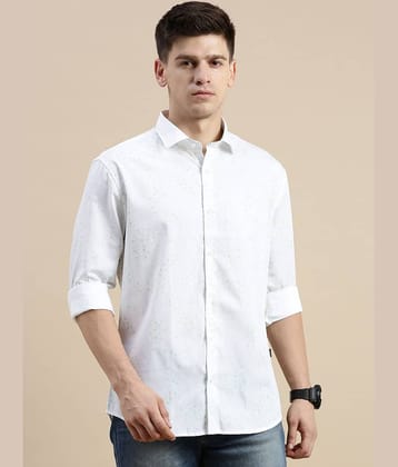 Showoff Cotton Blend Regular Fit Printed Full Sleeves Men's Casual Shirt - White ( Pack of 1 )