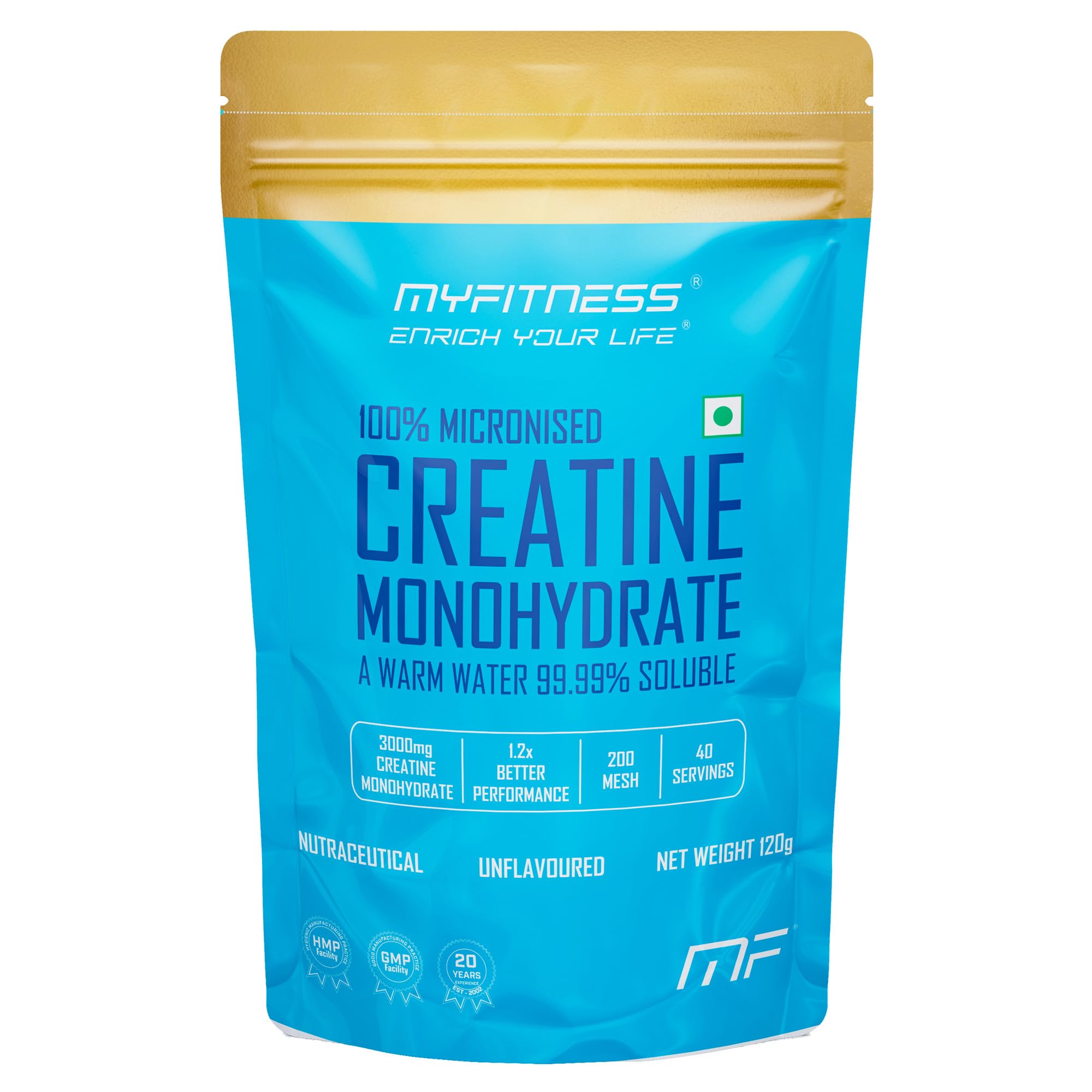 Myfitness Creatine Powder | Pure Micronised Creatine Monohydrate | Pre Workout For Men & Women | Unflavoured Supplement |