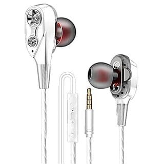 Unv 4Dbase Wired In Ear Earphone With Mic (White) Unv 4Dbase Wired In Ear Earphone With Mic (White)