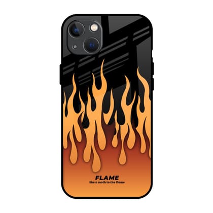 Fire Flame Glass Case for iPhone 13