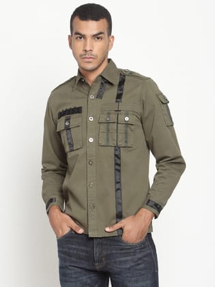 Punk Olive COMMANDO Shacket-XL / Olive