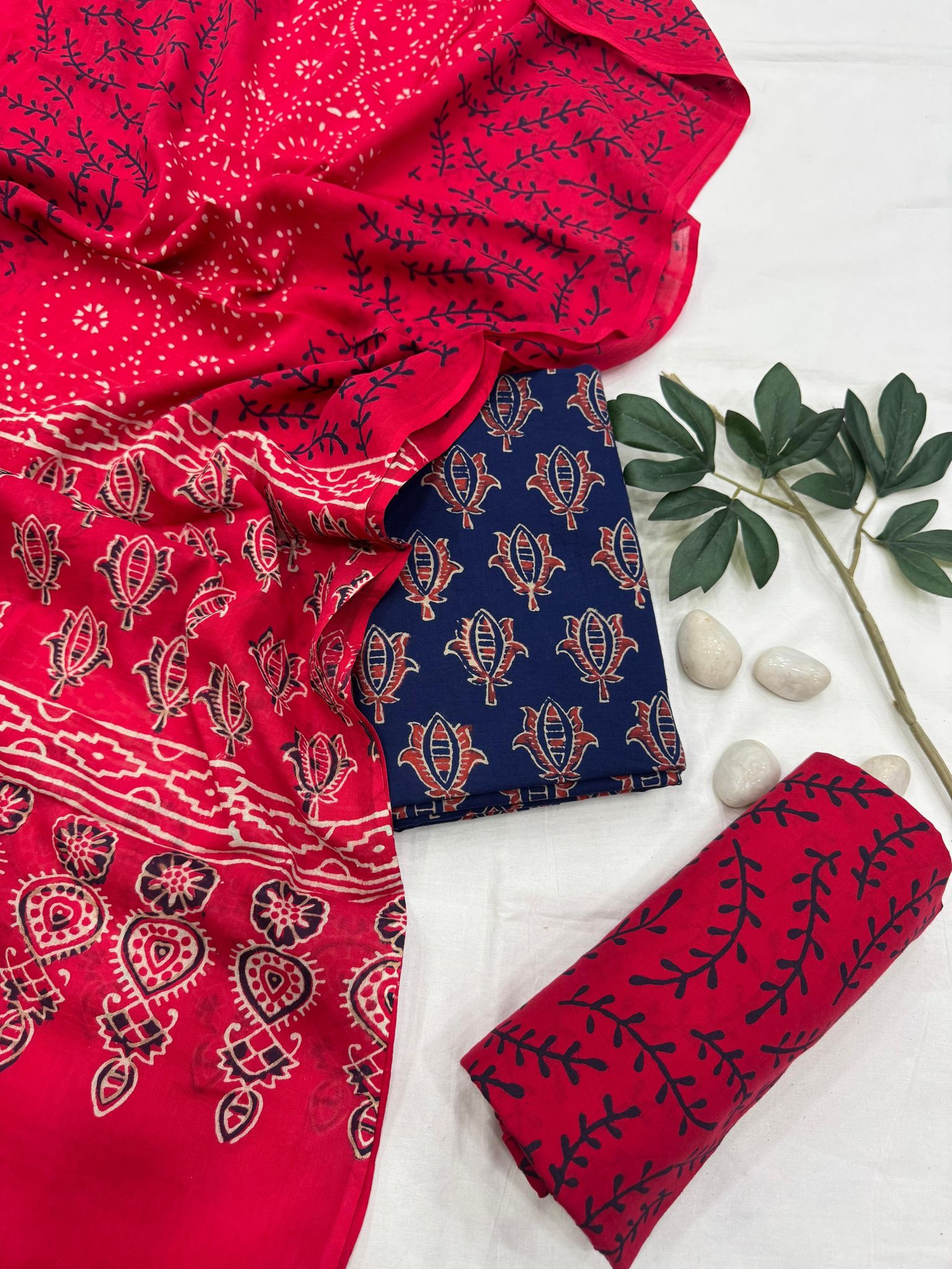 Cotton Suit Mulmul Dupatta