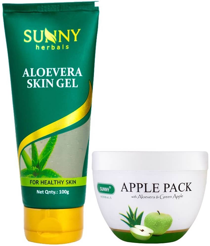 SUNNY HERBALS Aloevera Gel 100 gm & Apple Face Pack Masks 150 gm