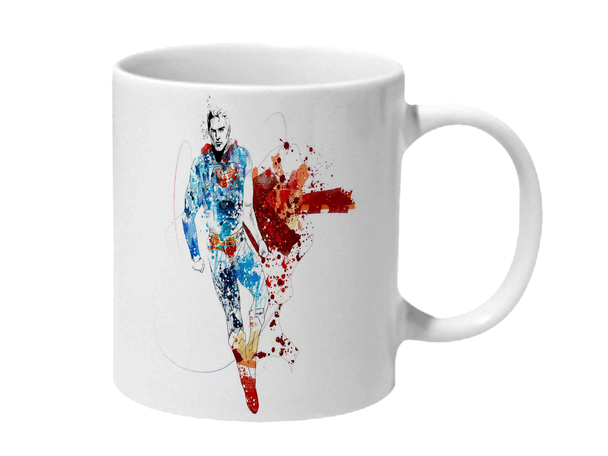 Multicolor Superman Artwork Ceramic Mug