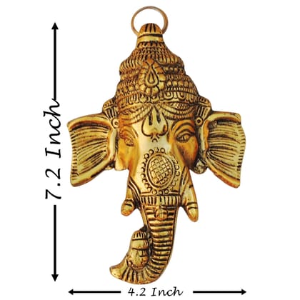 Aluminium Showpiece Trunk Ganesh, Soond Ganesh Statue (ASMAS437 G)