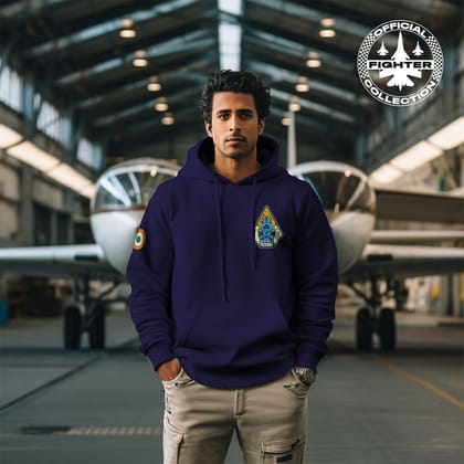 Navy Blue Air Dragons SU-30 Emblem Fighter Hoodie - Patty Edition-S