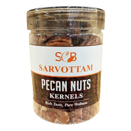 Sarvottam Premium Pecan Nut Kernels 250g Box | Crunchy & Buttery Nuts | Rich in Protein, Fiber & Omega-3 | Healthy Snack | Keto-Friendly Superfood
