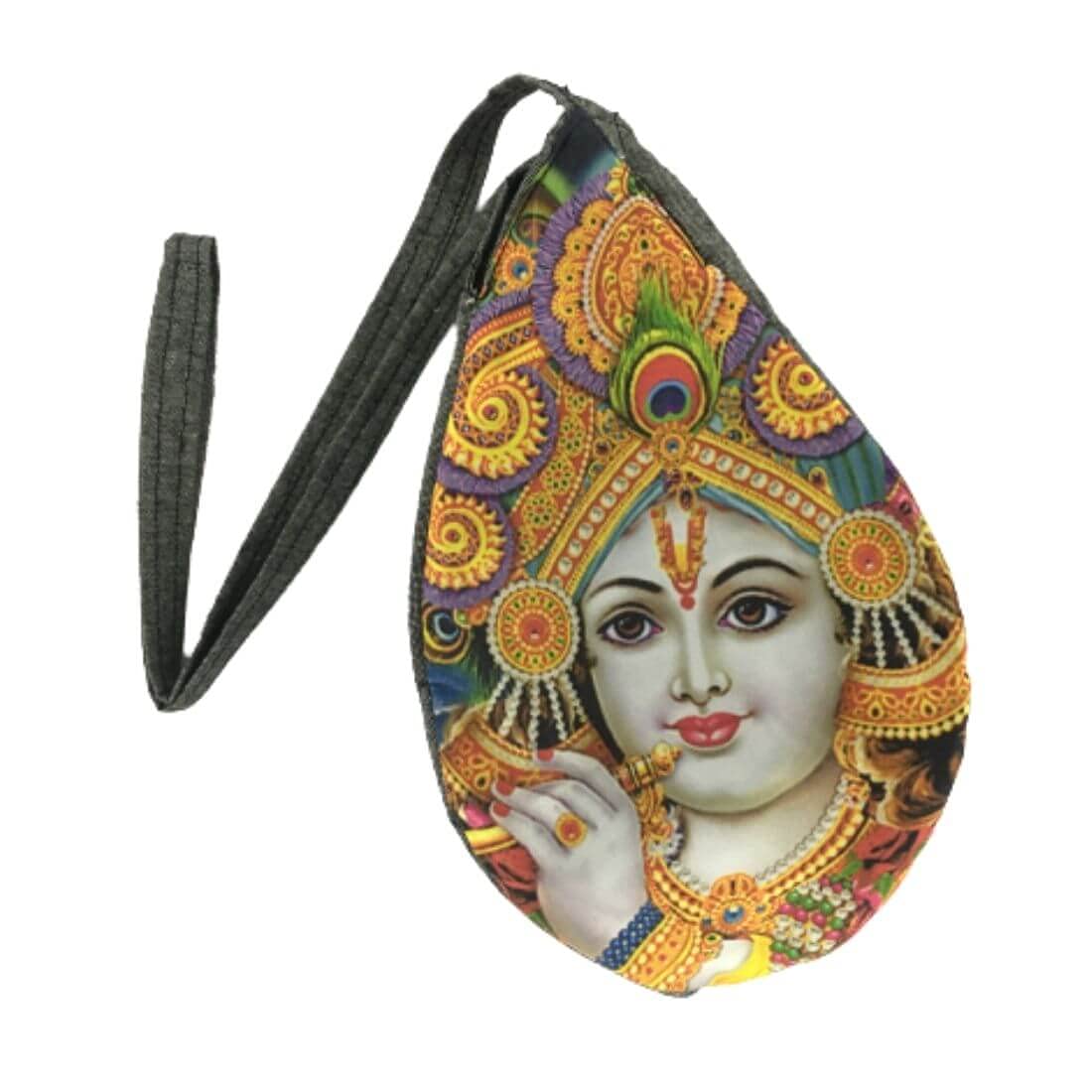 MAYAPURI Cotton Printed Chanting Bag/Beads Bag/Gomukhi Japa Bag with Zip Pocket