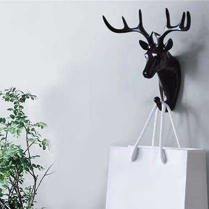 DHRUVINSRI Deer Head Decorative Wall and Door Hook Hanger – Functional and Stylish Solution for Hanging Coats, Keys, Bags, and Other Essentials