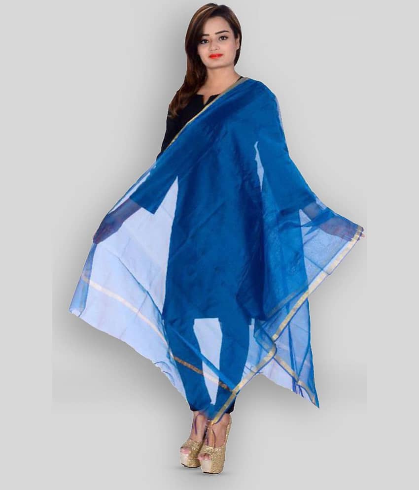 Apratim Blue Chanderi Banarasi Dupatta