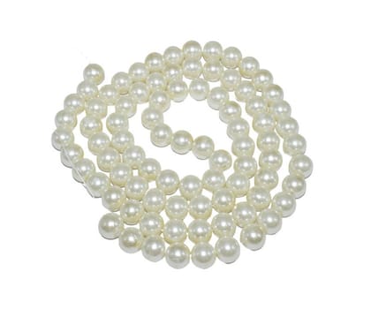 Glass Pearl Beads, 6mm, Round, Cream , BWGP-031-Per Packet of 2 String (148 Pcs) / 6 MM