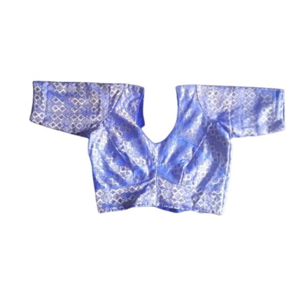 Cotton Material with Silk Mix Blouse (Size 32)