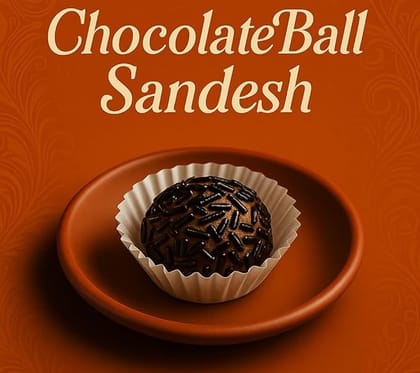 BANGLARMISTI Chocolate Ball Sandesh - Bengali Fusion Sweets, Chocolate flavoured Sandesh , 10pcs Pack